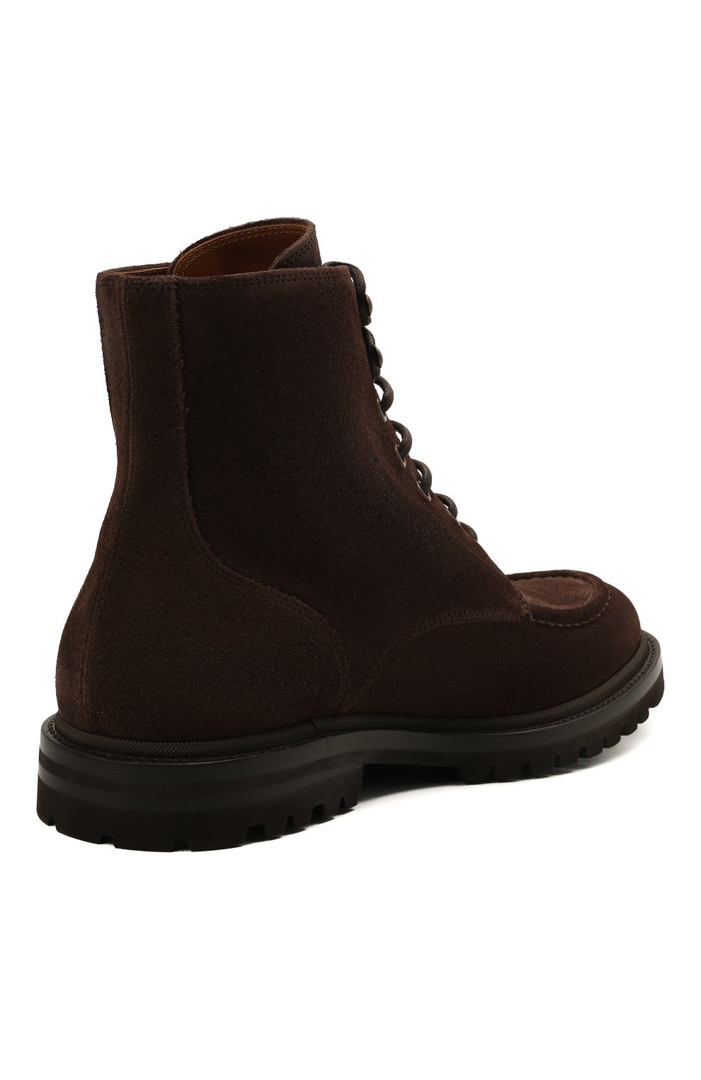 Замшевые ботинки BRUNELLO CUCINELLI темно-коричневого цвета по цене 122000 руб., арт. MZUNETG816, фото 4 Замшевые ботинки BRUNELLO CUCINELLI, арт. MZUNETG816, фото 4