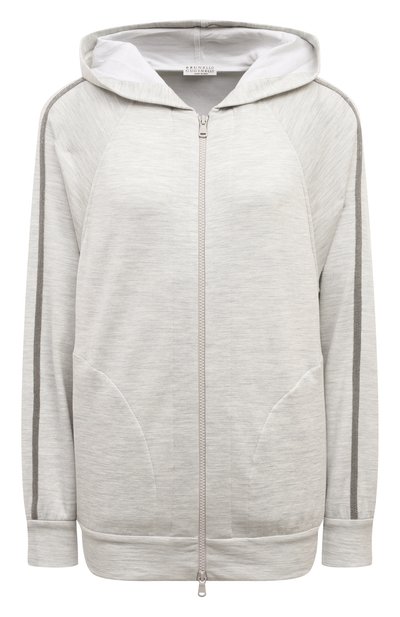 Женский толстовка из хлопка и шелка BRUNELLO CUCINELLI, арт. MD828B1342