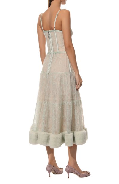 Платье с отделкой из меха норки YANA DRESS, арт. 1-23/7-061-0452MН, фото 4