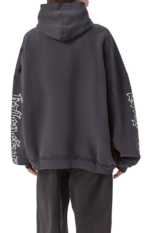 Хлопковая толстовка Balenciaga 808227/TSVW5 Чёрный  808227/TSVW5 Фото 4
