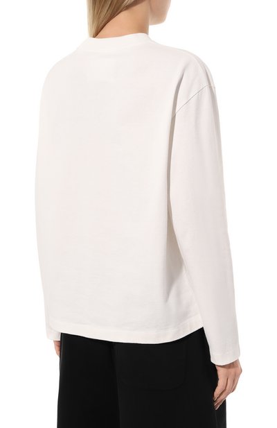 Хлопковый лонгслив JIL SANDER белого цвета по цене 34650 руб., арт. J02GC0107/J45148, фото 4 Хлопковый лонгслив JIL SANDER, арт. J02GC0107/J45148, фото 4