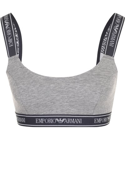 Женский хлопковый бюстгальтер с логотипом бренда EMPORIO ARMANI, арт. 163651/8P317