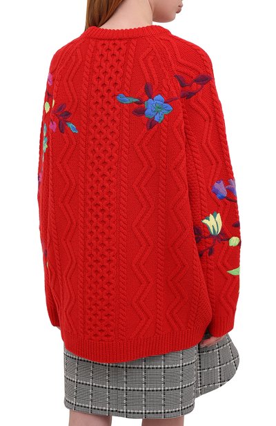 Шерстяной свитер VERSACE красного цвета по цене 299500 руб., арт. A87697/A237035, фото 4 Шерстяной свитер VERSACE, арт. A87697/A237035, фото 4