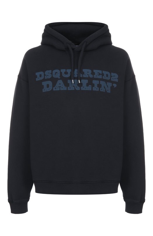 Хлопковое худи Dsquared2 S71GU0739/S25030 Синий S71GU0739/S25030