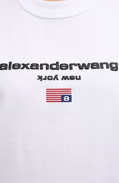 Хлопковая футболка ALEXANDER WANG, арт. UCC1211344, фото 5