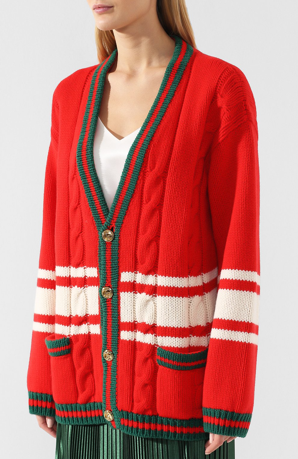 Шерстяной кардиган GUCCI, арт. 546079/XKAC1, фото 3