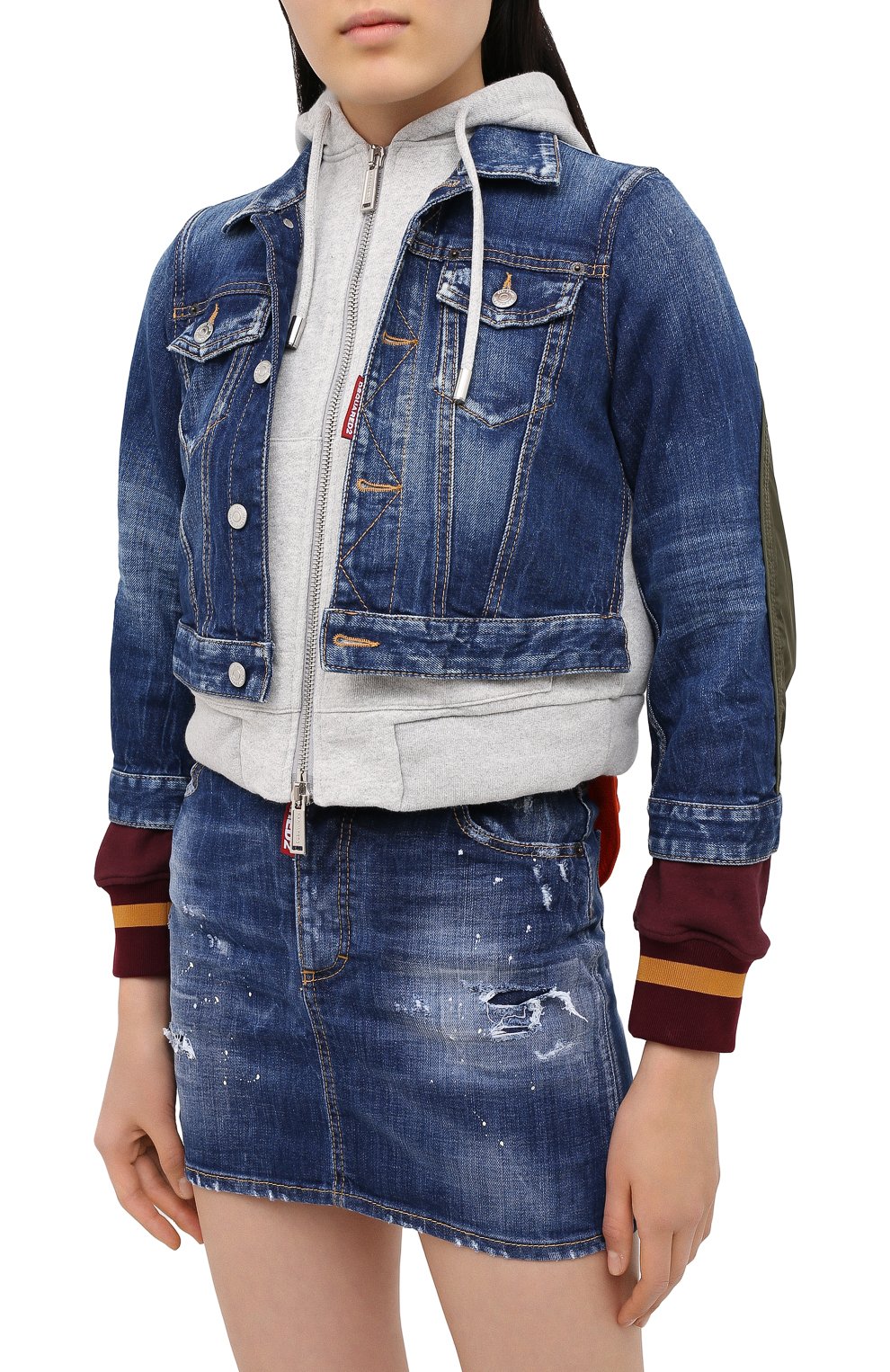 Комбинированная куртка DSQUARED2, арт. S75AM0755/S30663, фото 4