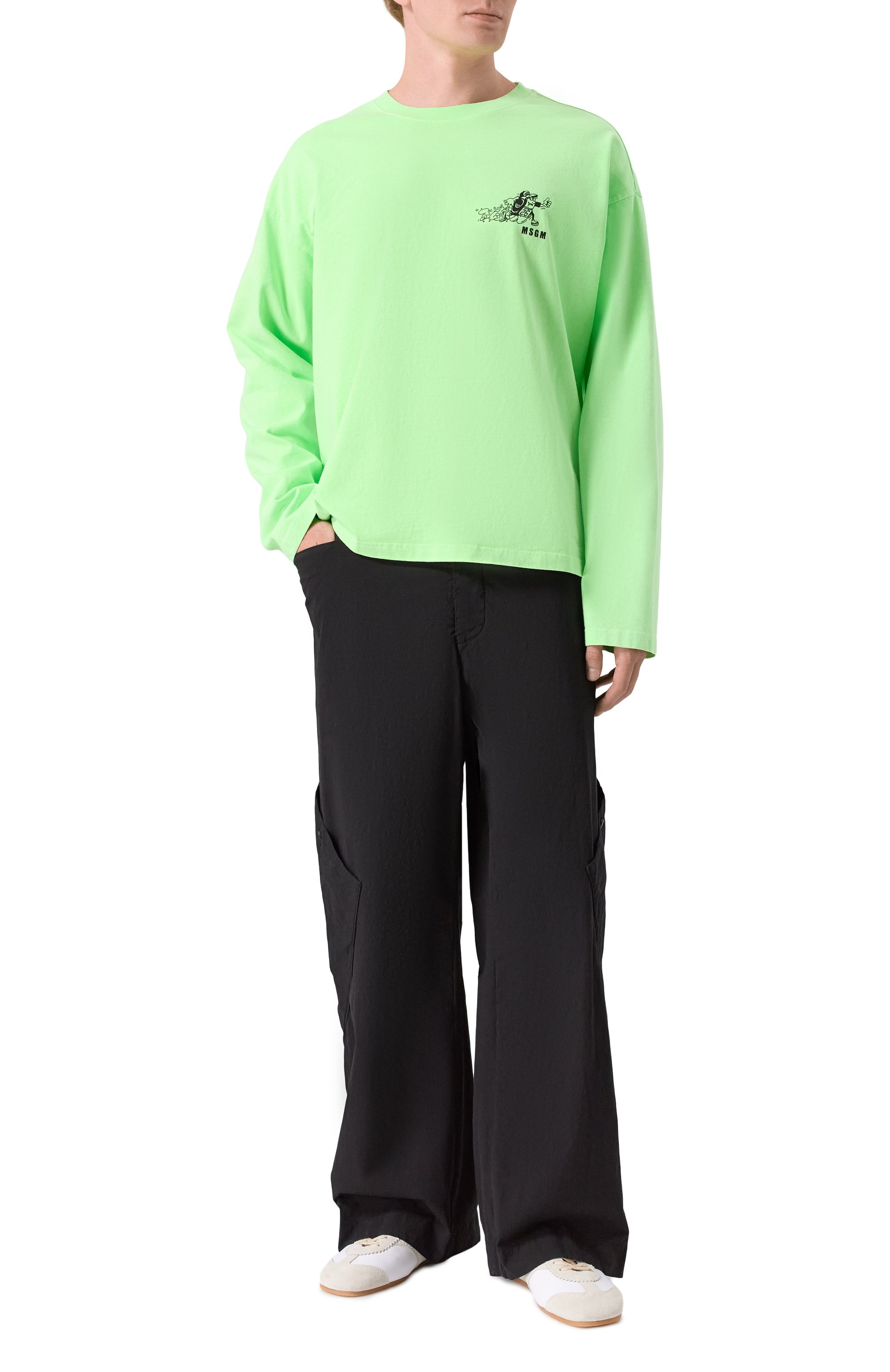 Хлопковый лонгслив MSGM, арт. 4040MM83SE/267095, фото 2