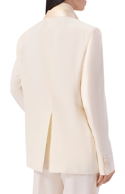 Жакет из вискозы и льна ARMARIUM кремового цвета по цене 278000 руб., арт. ARMFWB015/V016, фото 4 Жакет из вискозы и льна ARMARIUM, арт. ARMFWB015/V016, фото 4
