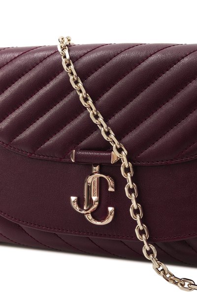 Клатч curve JIMMY CHOO темно-бордового цвета по цене 153500 руб., арт. AVNCURVECLUTCHHBU, фото 3 Клатч curve JIMMY CHOO, арт. AVNCURVECLUTCHHBU, фото 3