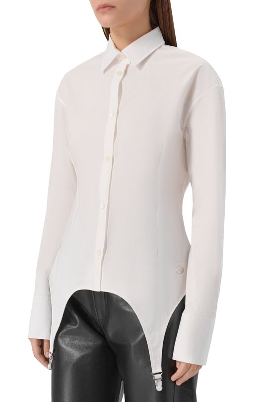 Хлопковая рубашка Jean Paul Gaultier 25/04-W-ST037/C071 Белый  25/04-W-ST037/C071 Фото 3