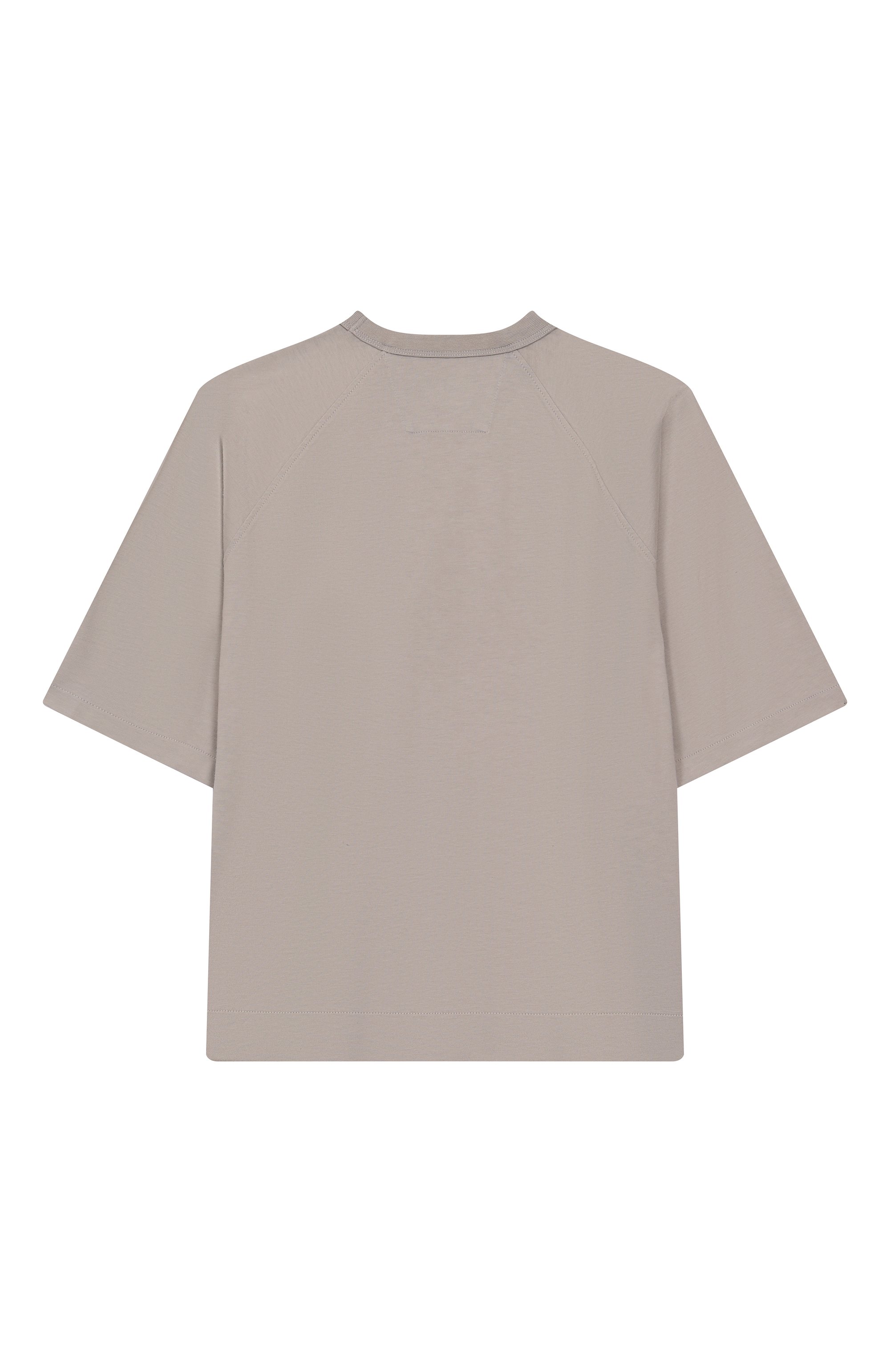 Хлопковая футболка C.P. COMPANY серого цвета по цене 11450 руб., арт. CUM00R/LAA17/10-14, фото 2 Хлопковая футболка C.P. COMPANY, арт. CUM00R/LAA17/10-14, фото 2