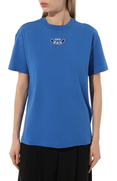 Хлопковая футболка OFF-WHITE, арт. 0WAA089S24JER003, фото 3