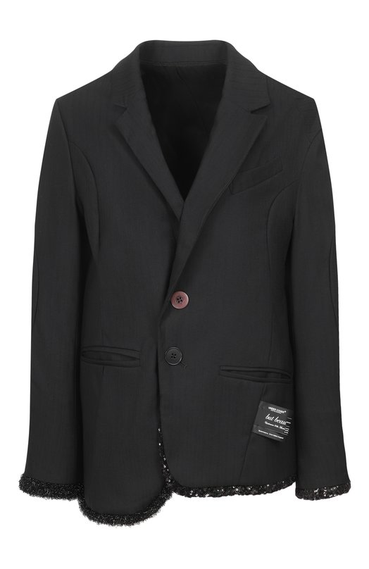 Шерстяной жакет с отделкой пайетками Undercover UC2E1103 Чёрный UC2E1103