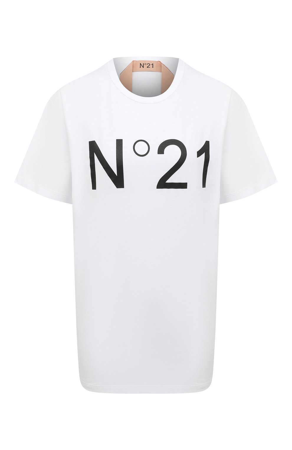 Хлопковая футболка N21 белого цвета по цене 19950 руб., арт. 20I N2P0/F051/6314, фото 1 Хлопковая футболка N21, арт. 20I N2P0/F051/6314, фото 1