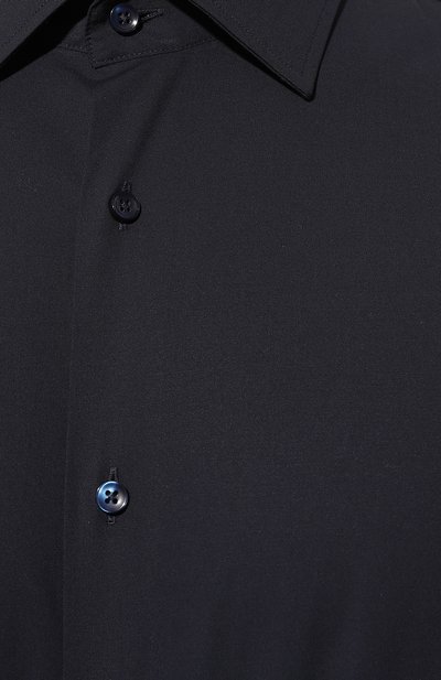 Хлопковая сорочка BOSS темно-синего цвета по цене 13450 руб., арт. 50469345, фото 5 Хлопковая сорочка BOSS, арт. 50469345, фото 5