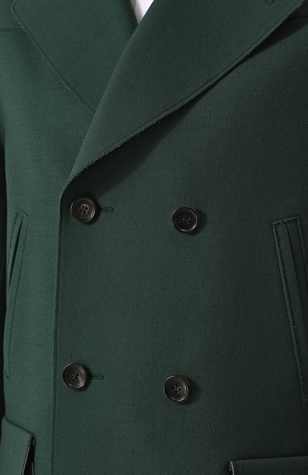 Двубортное шерстяное пальто с необработанным краем GUCCI, арт. 468225/ZIW13, фото 5