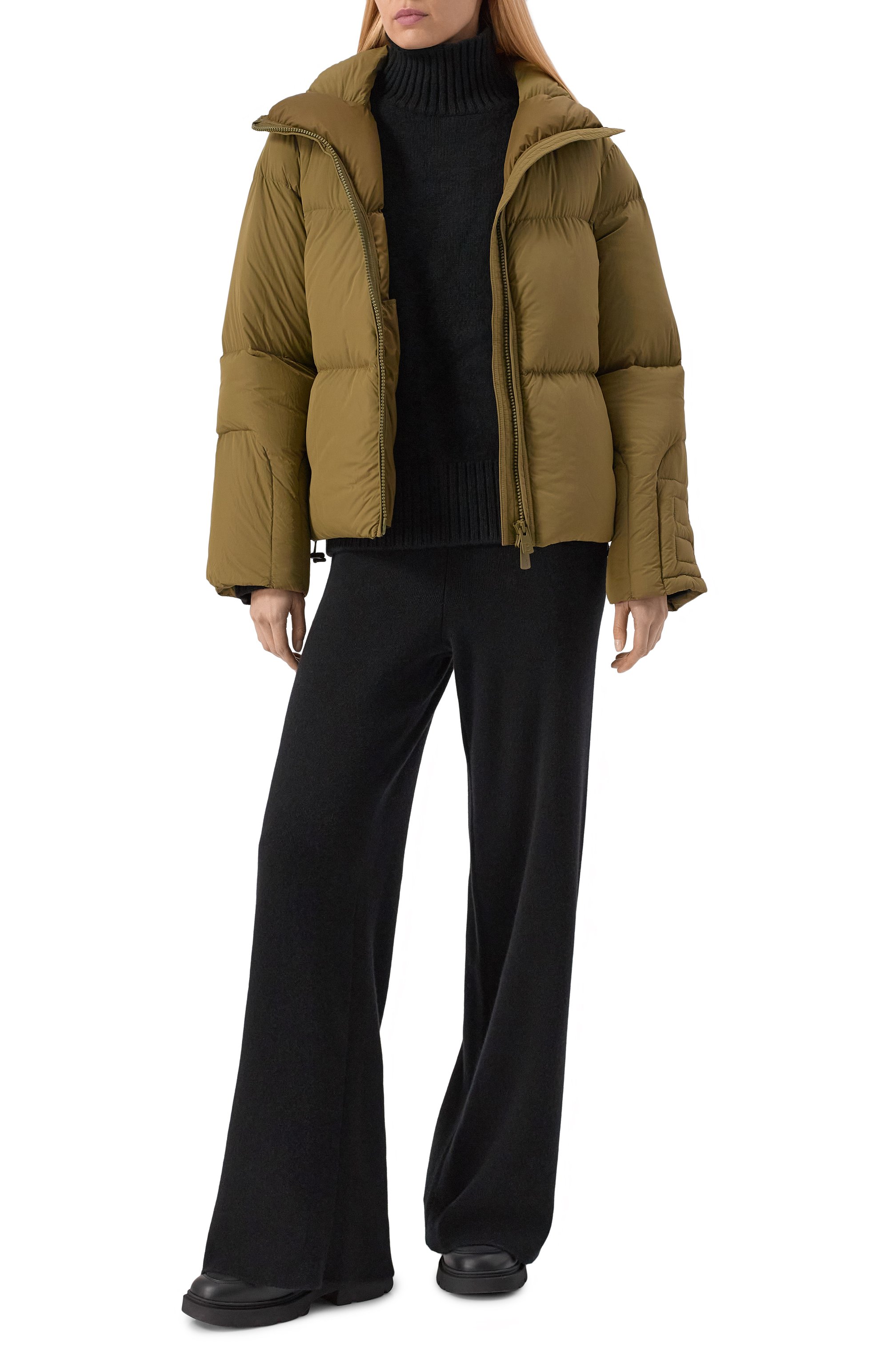 Комбинированные ботинки biker puffer INUIKII черного цвета по цене 29950 руб., арт. 1002.001.0021, фото 3 Комбинированные ботинки biker puffer INUIKII, арт. 1002.001.0021, фото 3