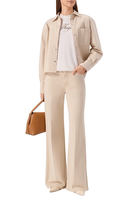 Хлопковая футболка HUGO 50560566 Белый  50560566 Фото 2