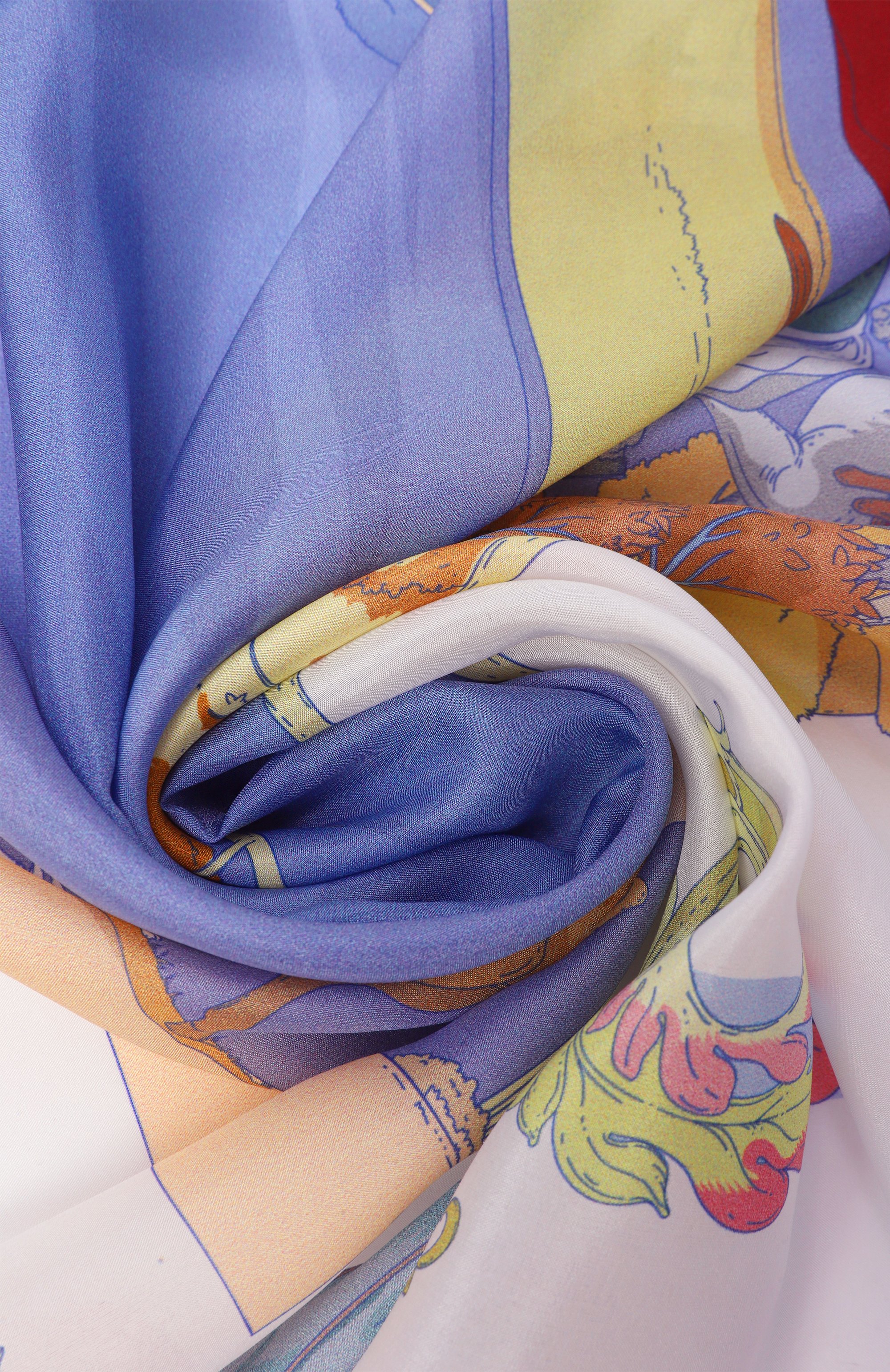 Шелковая шаль царская охота GOURJI, арт. 91168937/61108, фото 3