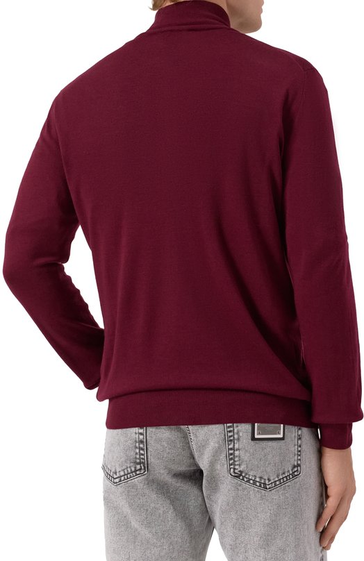 Шерстяной кардиган Canali C0022/MK01149 Бордовый  C0022/MK01149 Фото 4
