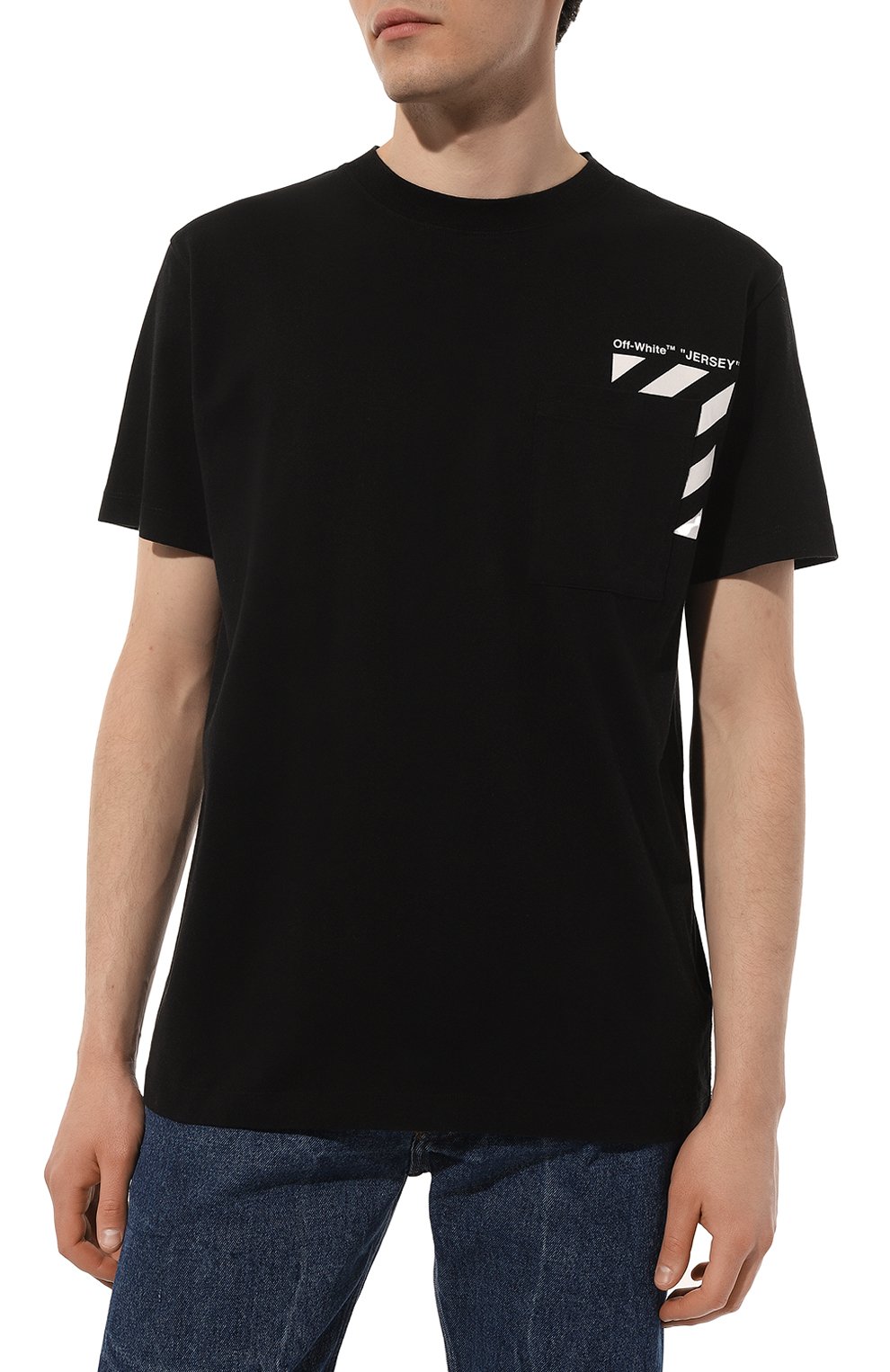 Хлопковая футболка OFF-WHITE, арт. 0MAA128C99JER0011001, фото 3