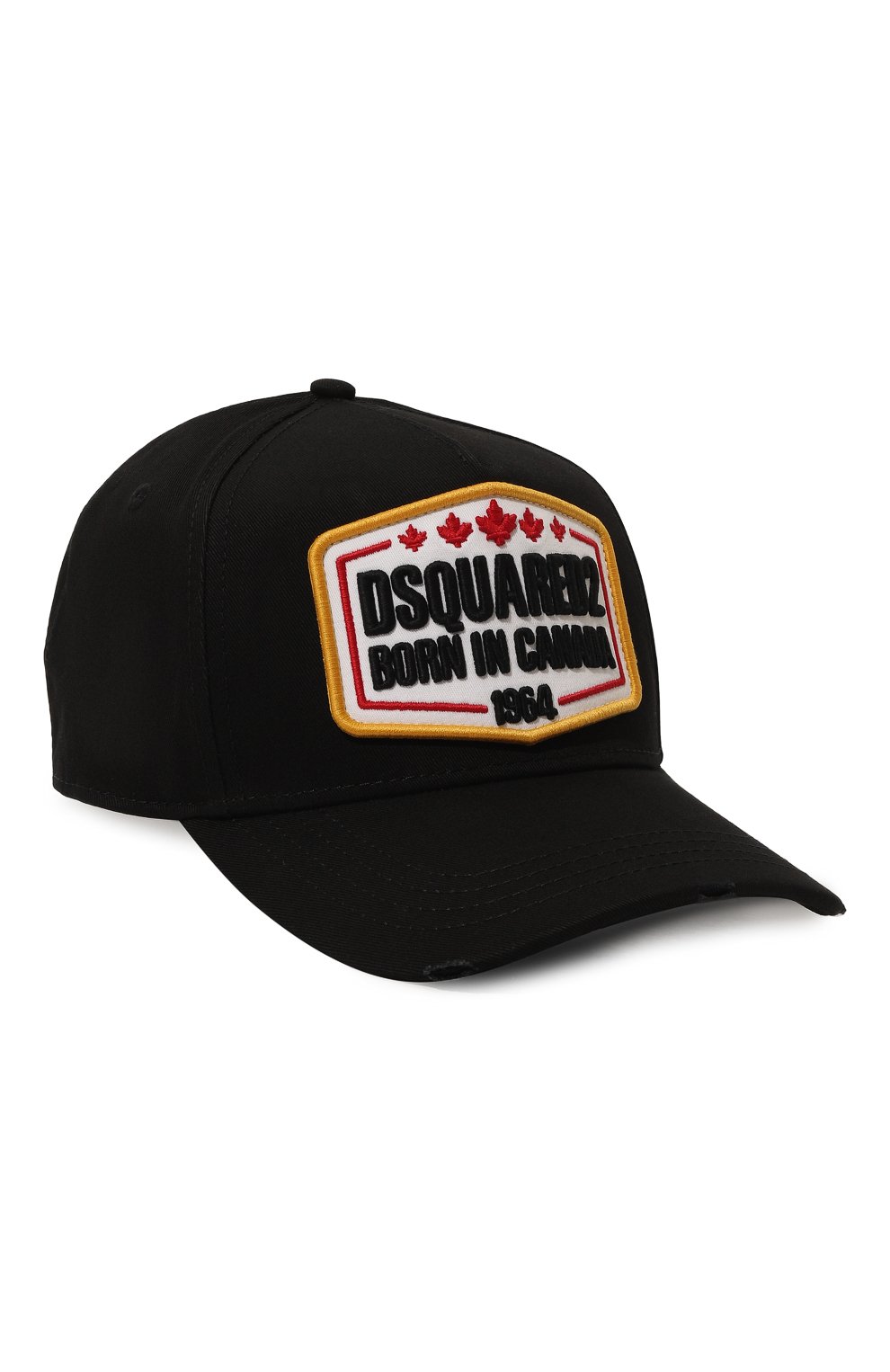 Хлопковая бейсболка DSQUARED2 черного цвета по цене 21300 руб., арт. BCM0783, фото 1 Хлопковая бейсболка DSQUARED2, арт. BCM0783, фото 1