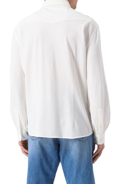 Хлопковая рубашка BRUNELLO CUCINELLI, арт. ME854B2268, фото 4