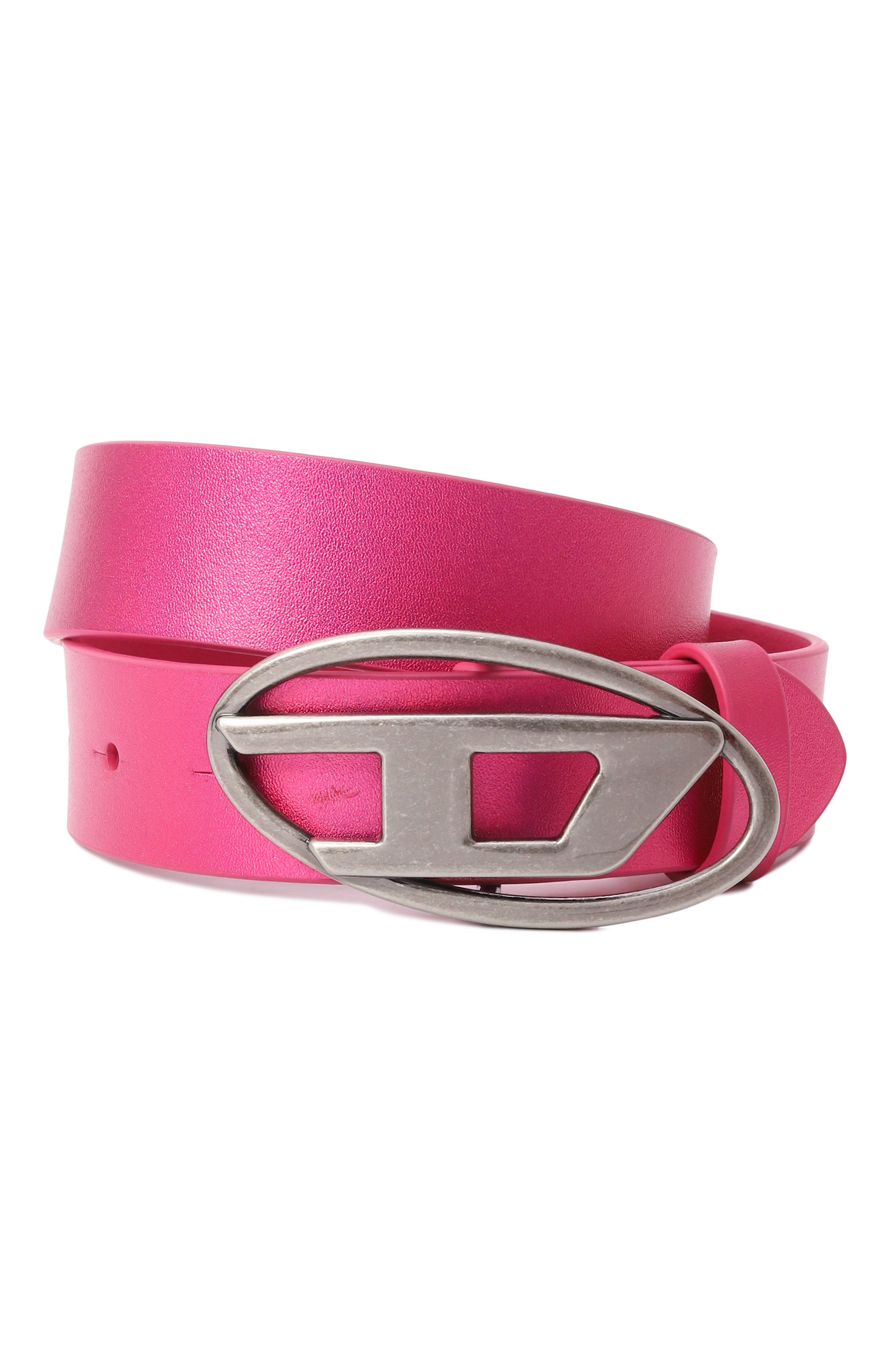 Кожаный ремень DIESEL фуксия цвета по цене 10900 руб., арт. J01226/KXBLR, фото 1 Кожаный ремень DIESEL, арт. J01226/KXBLR, фото 1