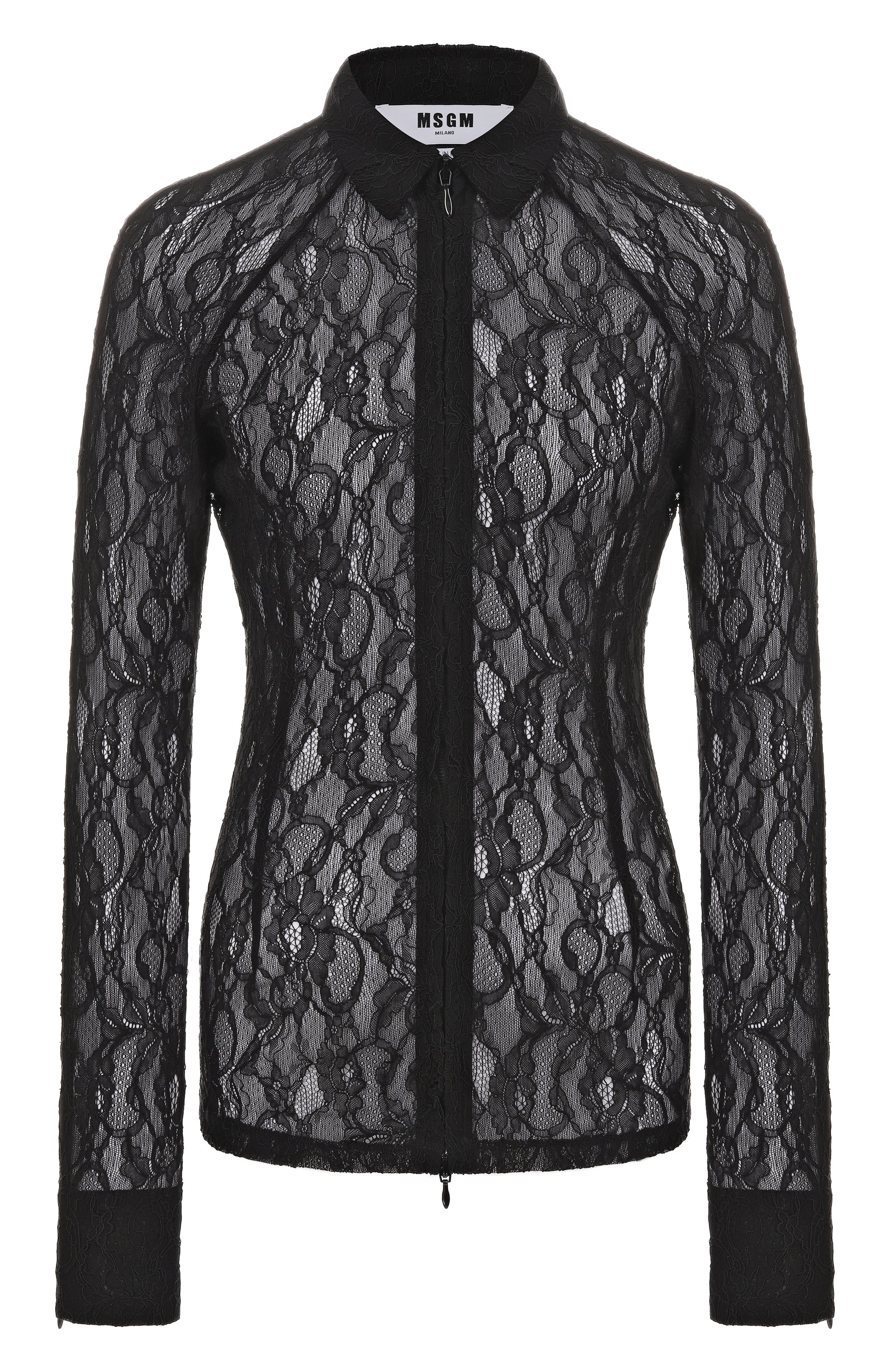 Блузка MSGM черного цвета по цене 52150 руб., арт. 3942MDE10/257812, фото 1 Блузка MSGM, арт. 3942MDE10/257812, фото 1