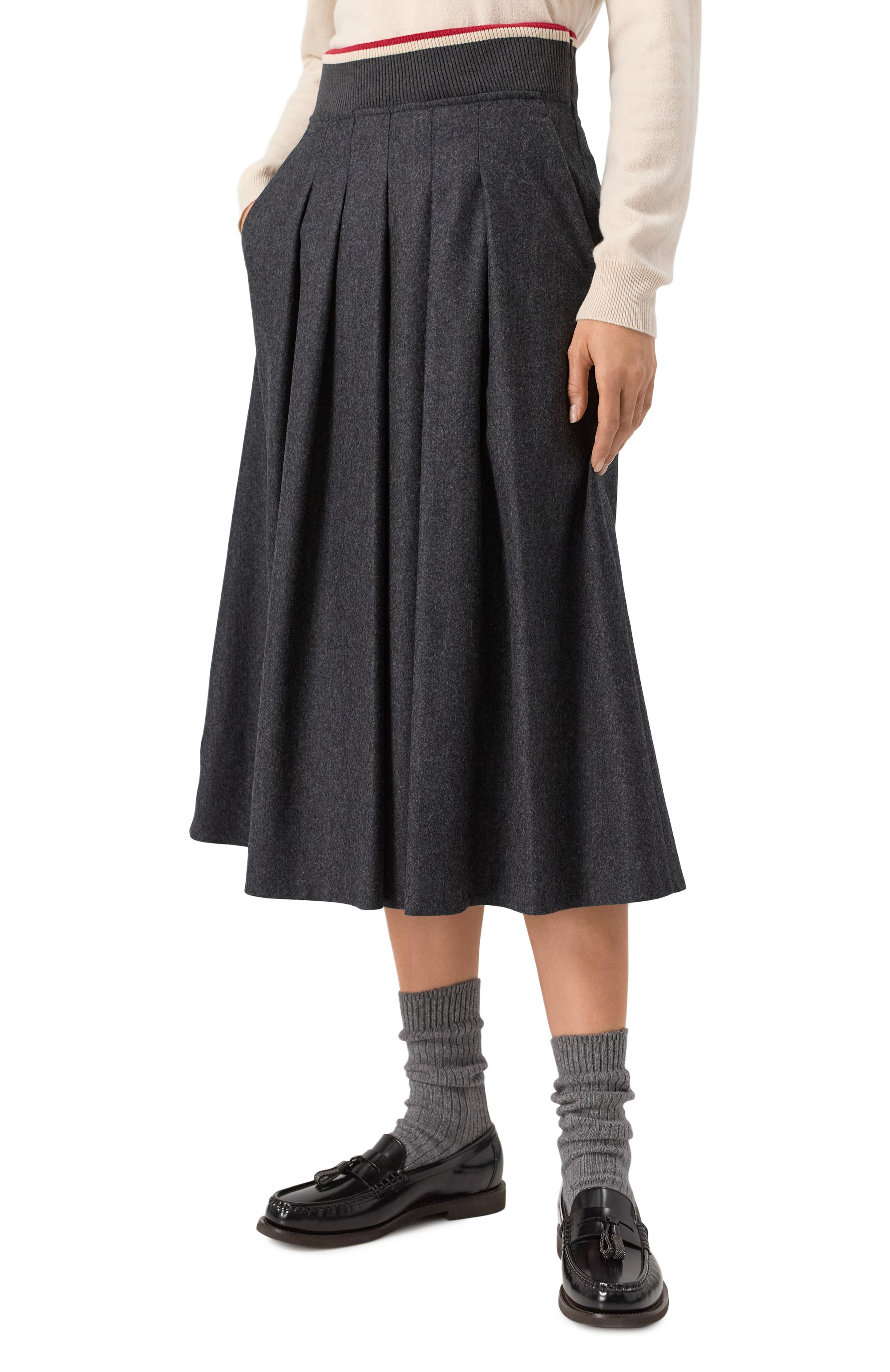 Шерстяная юбка BRUNELLO CUCINELLI, арт. M038PG3736, фото 3