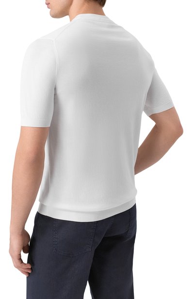 Хлопковый джемпер FEDELI, арт. MU0D8014/GIZA LIGHT DUSTY, фото 4