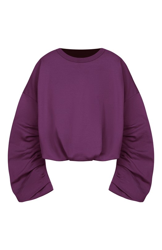 Хлопковый свитшот Dries Van Noten 131109/3611 Фиолетовый 131109/3611