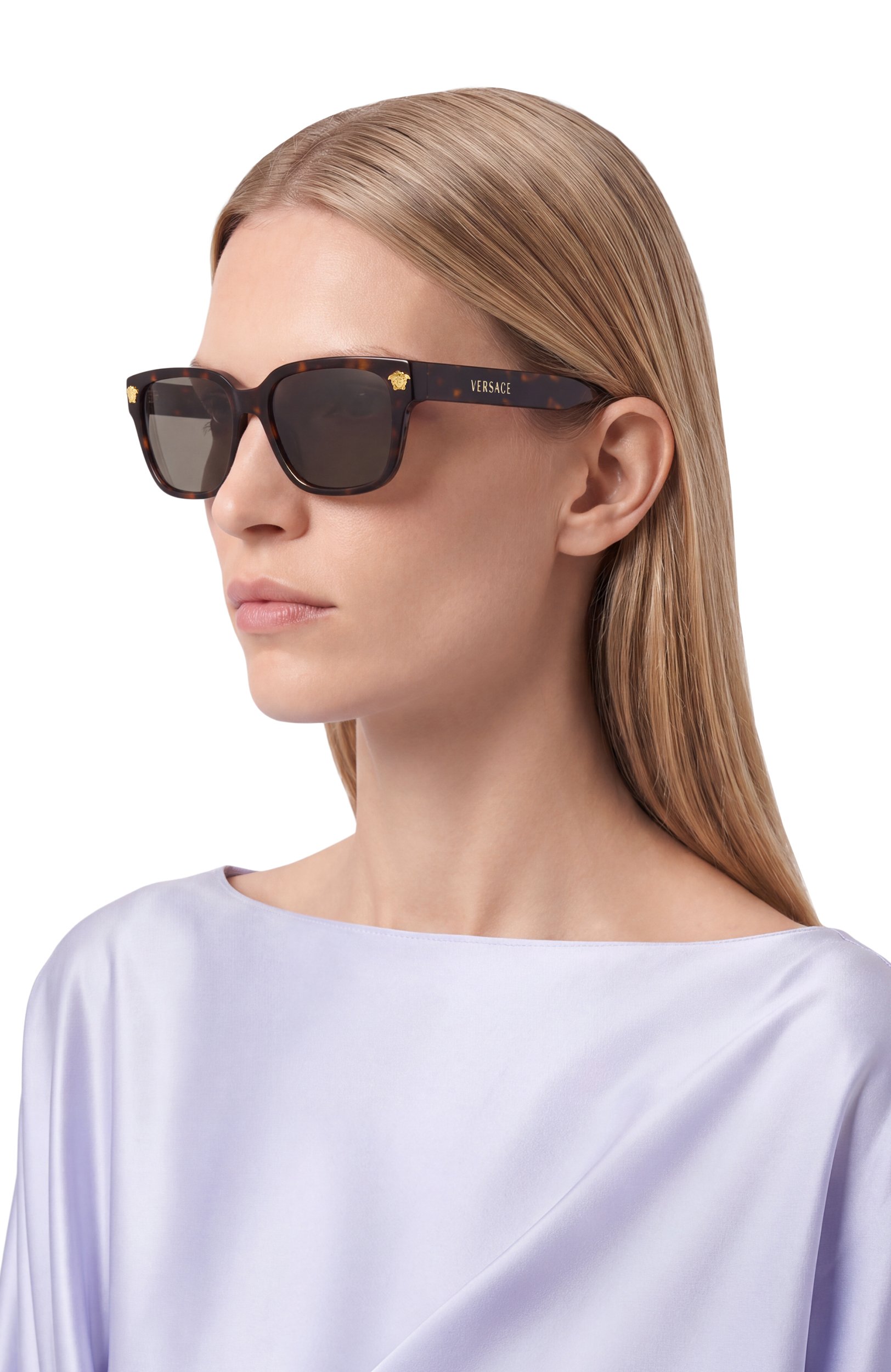 Солнцезащитные очки VERSACE коричневого цвета по цене 32000 руб., арт. 4513D-108/73, фото 2 Солнцезащитные очки VERSACE, арт. 4513D-108/73, фото 2