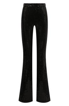 Женские брюки с отделкой пайетками THE NEW ARRIVALS ILKYAZ OZEL черного цвета, арт. C0LETTE PANTS | Фото 1 (Материал внешний: Синтетический материал; Драгоценные камни: Проставлено; Материал сплава: Проставлено; Длина (брюки, джинсы): Удлиненные; Женское Кросс-КТ: Брюки-одежда; Силуэт Ж (брюки и джинсы): Расклешенные; Стили: Гламурный)