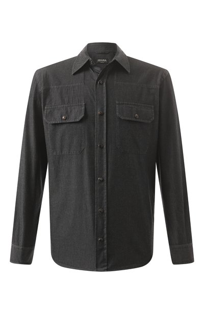 Мужская хлопковая рубашка ZEGNA, арт. STT3/UEX23A8