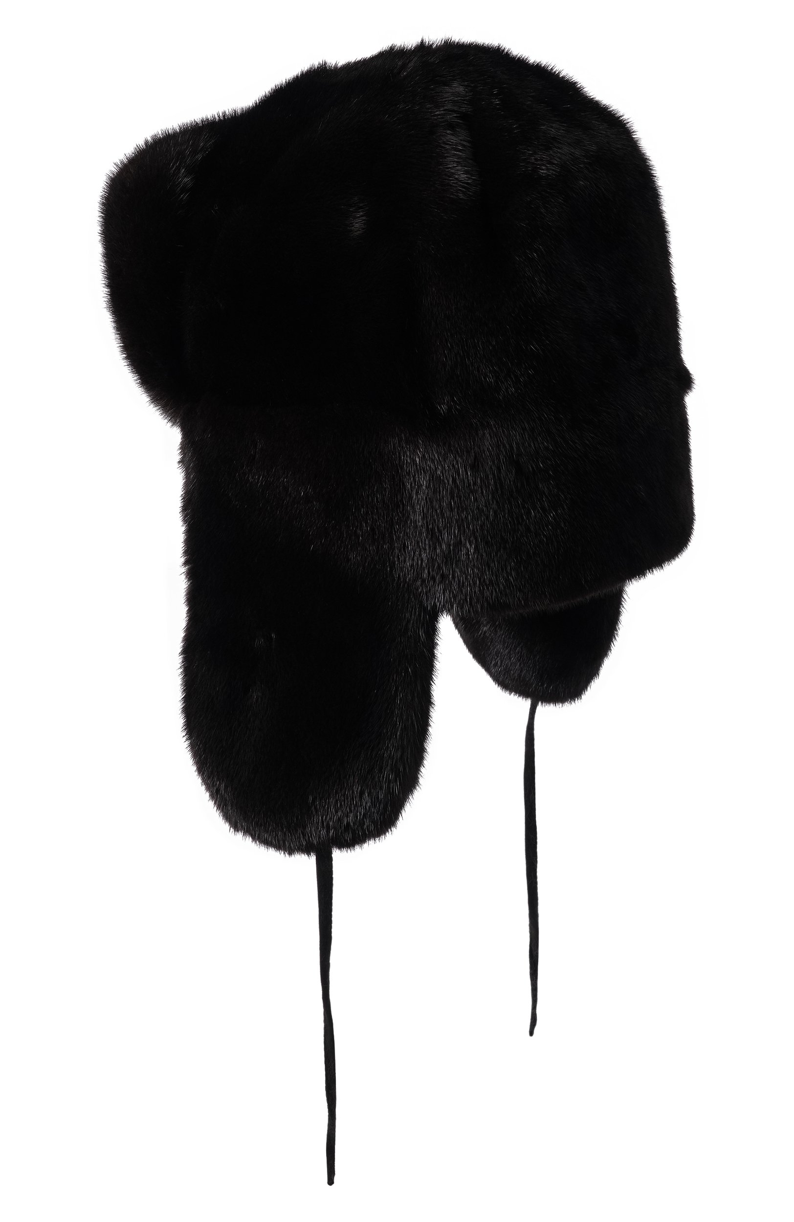 Меховая шапка-ушанка из норки MVST, арт. МН11MINK BLACK GLAMA, фото 2