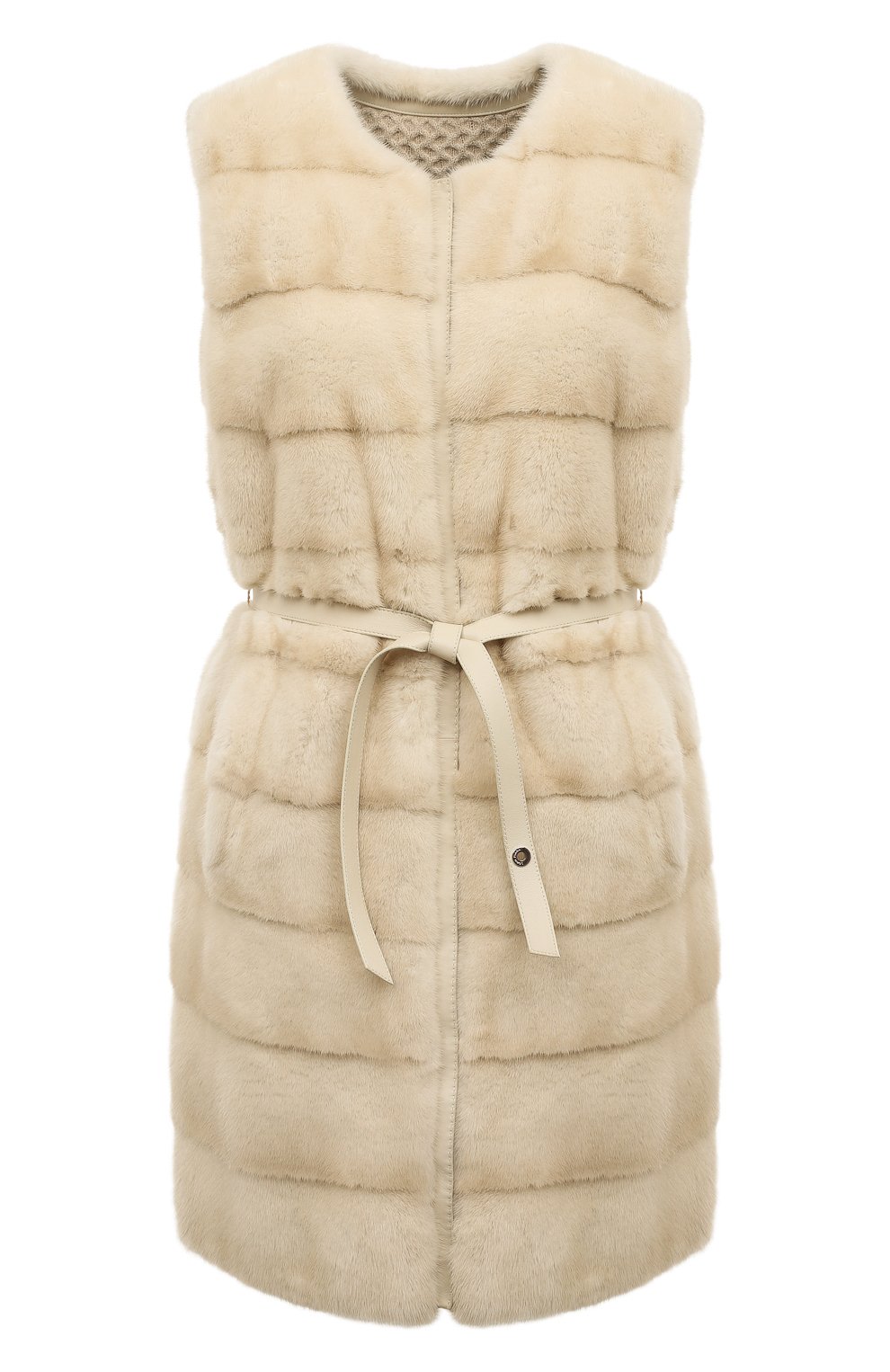 Жилет из меха норки LORO PIANA бежевого цвета по цене 1950000 руб., арт. FAE6329, фото 1 Жилет из меха норки LORO PIANA, арт. FAE6329, фото 1