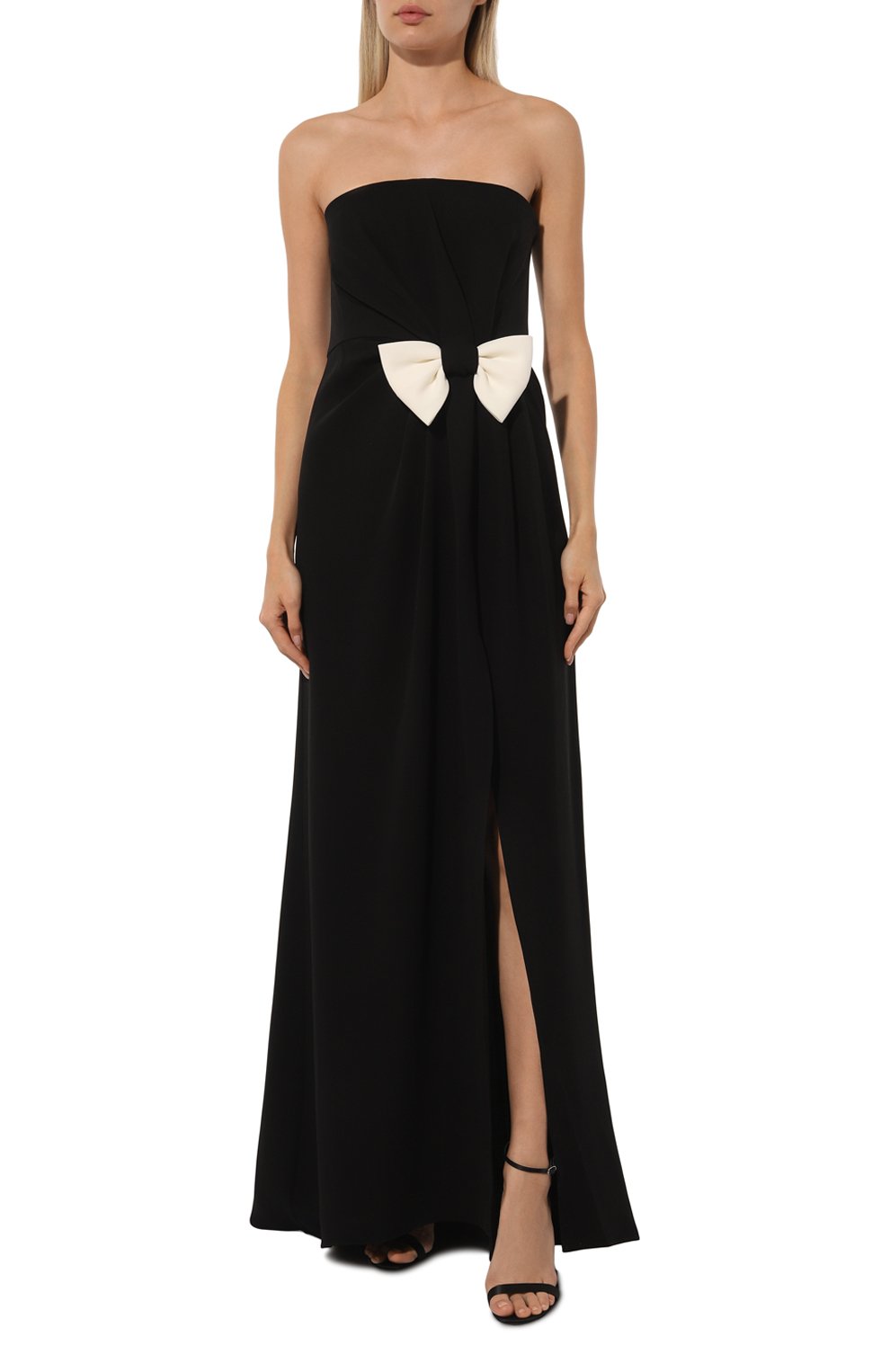 Шелковое платье VALENTINO черного цвета по цене 1260000 руб., арт. 5B3VDJF51MM, фото 3 Шелковое платье VALENTINO, арт. 5B3VDJF51MM, фото 3