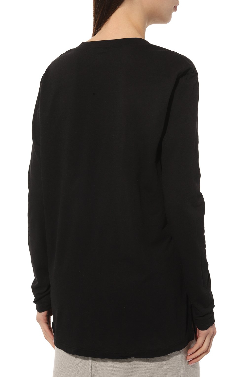 Хлопковый лонгслив JAMES PERSE черного цвета по цене 27100 руб., арт. WKJ3637/BLK, фото 4 Хлопковый лонгслив JAMES PERSE, арт. WKJ3637/BLK, фото 4