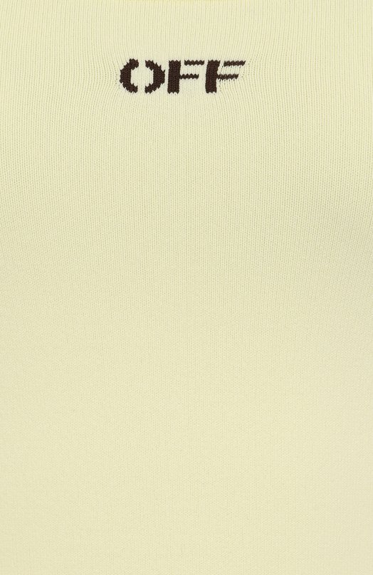 Платье из вискозы Off-White 0WHI12CS25KNI001146G Жёлтый  0WHI12CS25KNI001146G Фото 6