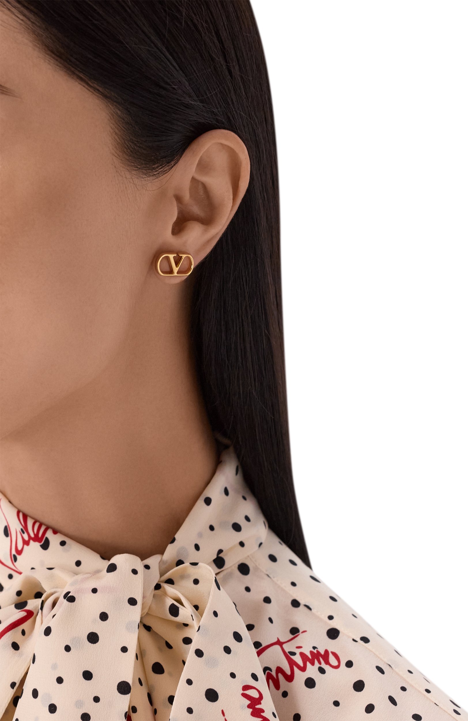 Серьги VALENTINO золотого цвета по цене 28550 руб., арт. 9W2J0BV9/MET, фото 2 Серьги VALENTINO, арт. 9W2J0BV9/MET, фото 2