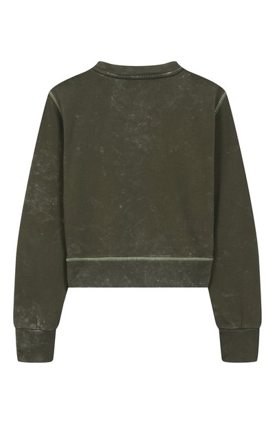 Хлопковый свитшот DIESEL хаки цвета по цене 16950 руб., арт. J02393/KYAZ4, фото 2 Хлопковый свитшот DIESEL, арт. J02393/KYAZ4, фото 2