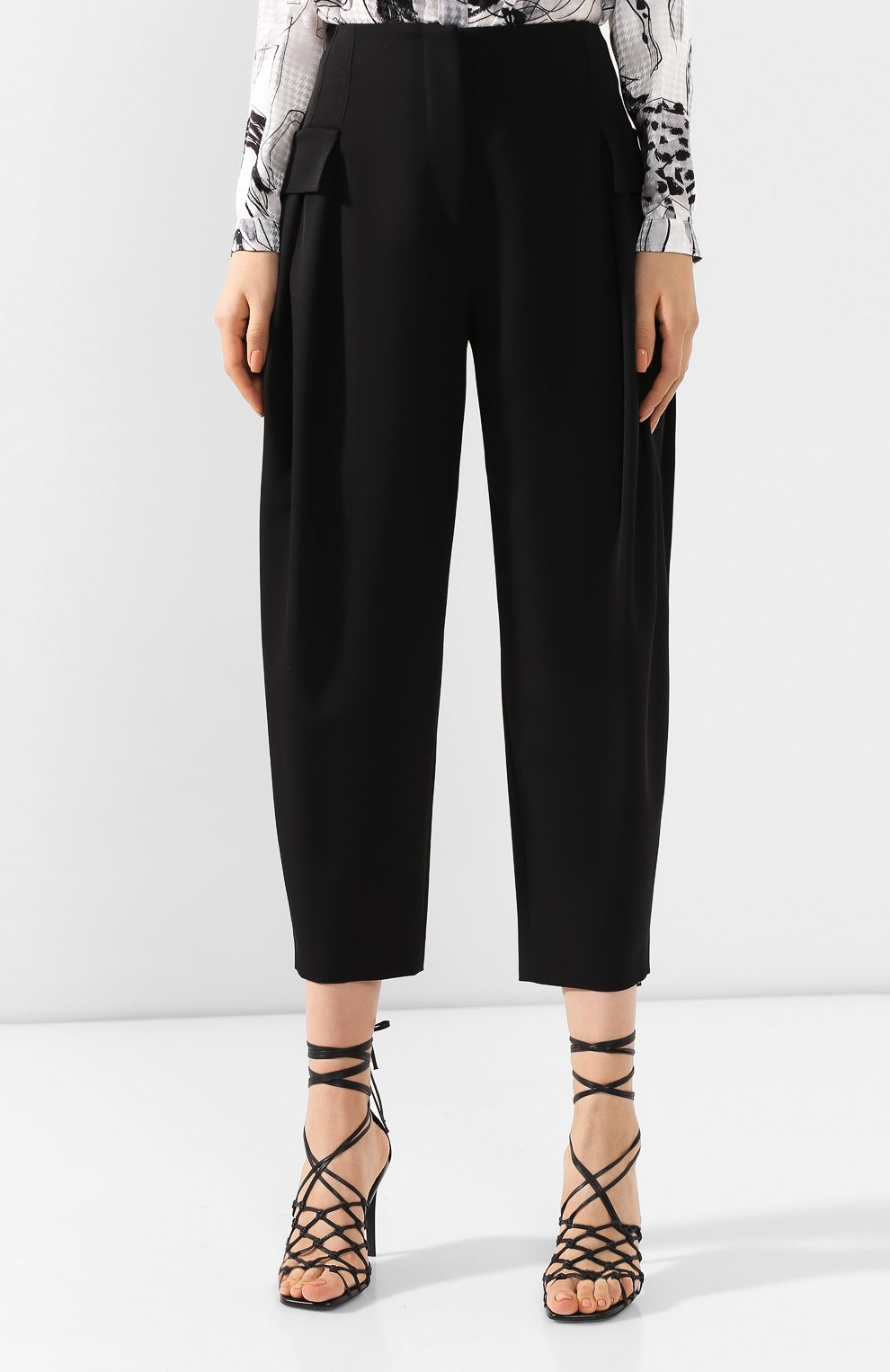 Шерстяные брюки STELLA MCCARTNEY черного цвета по цене 49300 руб., арт. 594972/SMB48, фото 3 Шерстяные брюки STELLA MCCARTNEY, арт. 594972/SMB48, фото 3