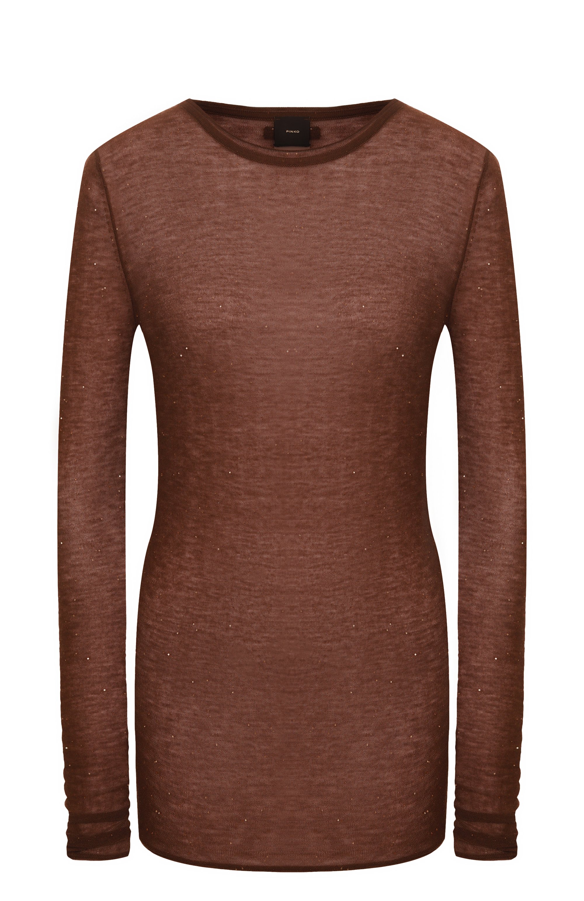 Шерстяной пуловер PINKO коричневого цвета по цене 18450 руб., арт. 105398/A2PM, фото 1 Шерстяной пуловер PINKO, арт. 105398/A2PM, фото 1