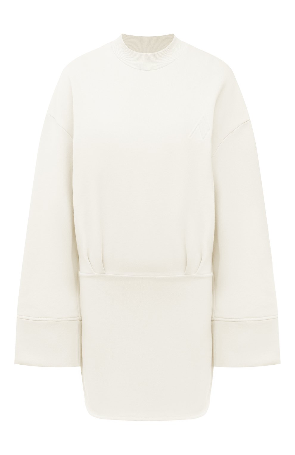 Хлопковое платье THE ATTICO белого цвета по цене 64350 руб., арт. 221WCA64/J023, фото 1 Хлопковое платье THE ATTICO, арт. 221WCA64/J023, фото 1