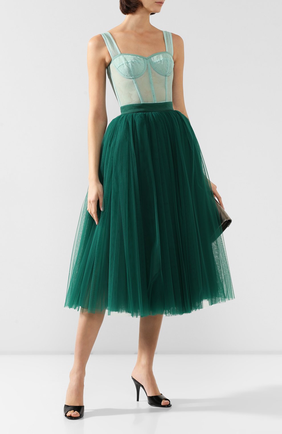 Юбка DOLCE & GABBANA зеленого цвета по цене 171500 руб., арт. F4BRTT/HLM0U, фото 2 Юбка DOLCE & GABBANA, арт. F4BRTT/HLM0U, фото 2
