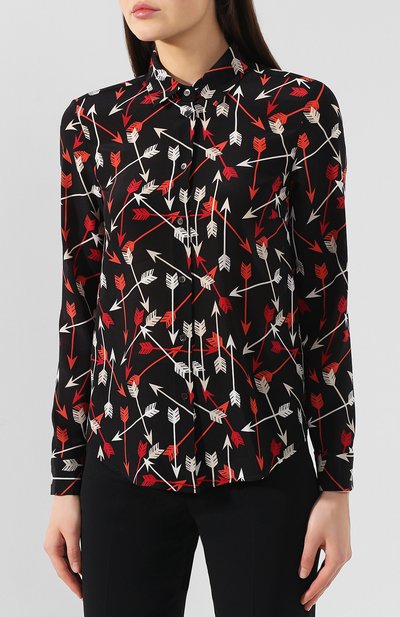 Шелковая рубашка REDVALENTINO разноцветного цвета по цене 39300 руб., арт. SR3ABA97/49S, фото 3 Шелковая рубашка REDVALENTINO, арт. SR3ABA97/49S, фото 3
