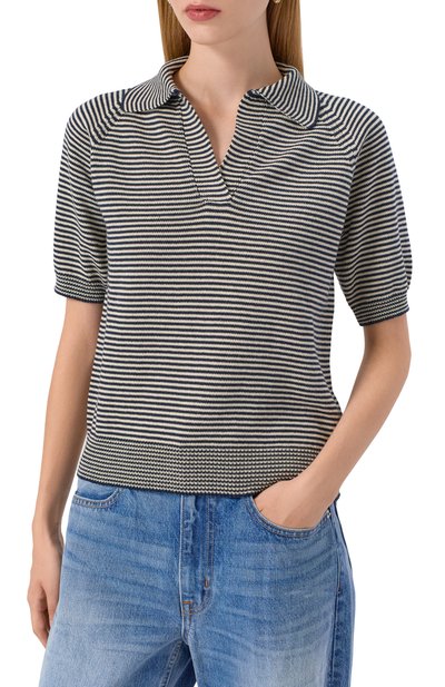 Хлопковое поло WEEKEND MAX MARA разноцветного цвета по цене 24500 руб., арт. JUNI0R, фото 3 Хлопковое поло WEEKEND MAX MARA, арт. JUNI0R, фото 3