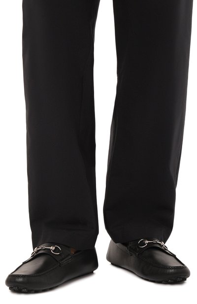 Кожаные мокасины GUCCI, арт. 765859/1XH00, фото 3